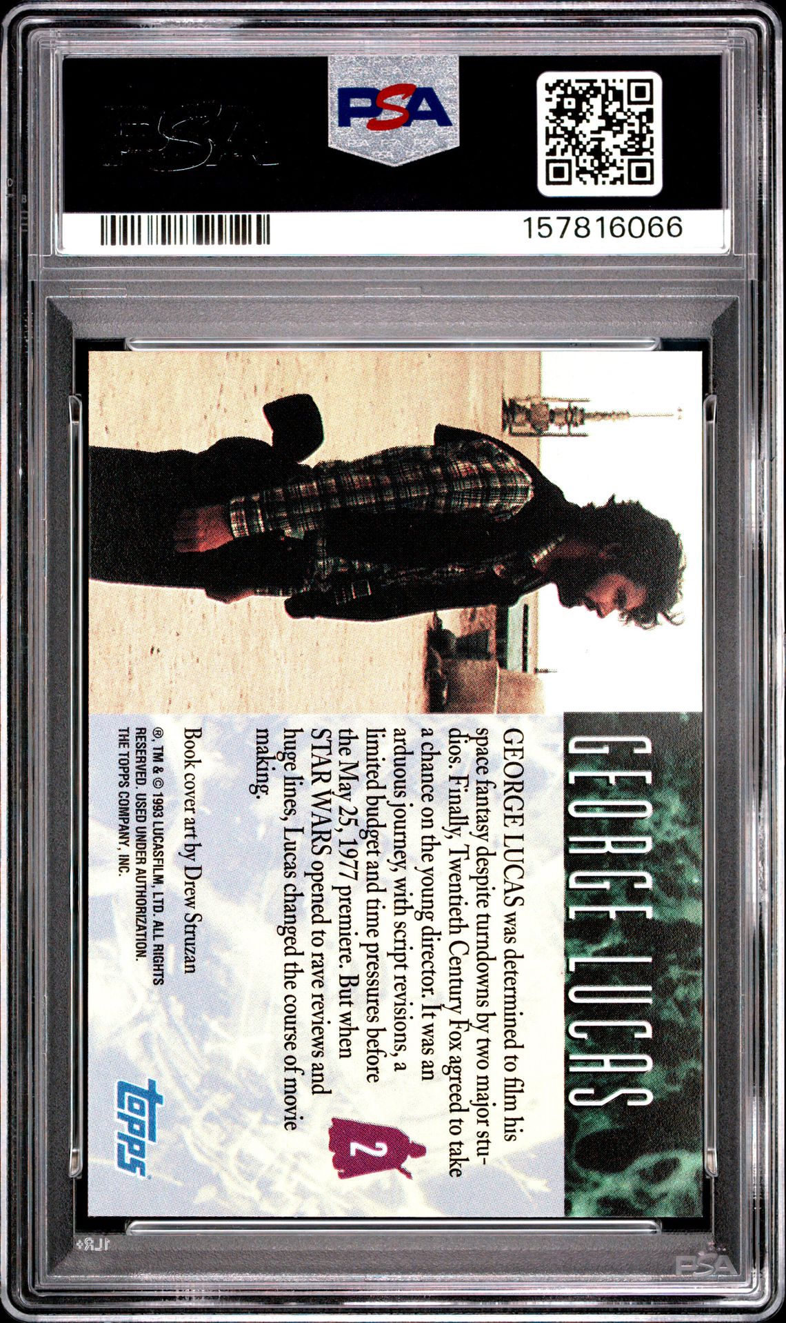 1993 Star Wars Galaxy George Lucas #2 Mint 9 back