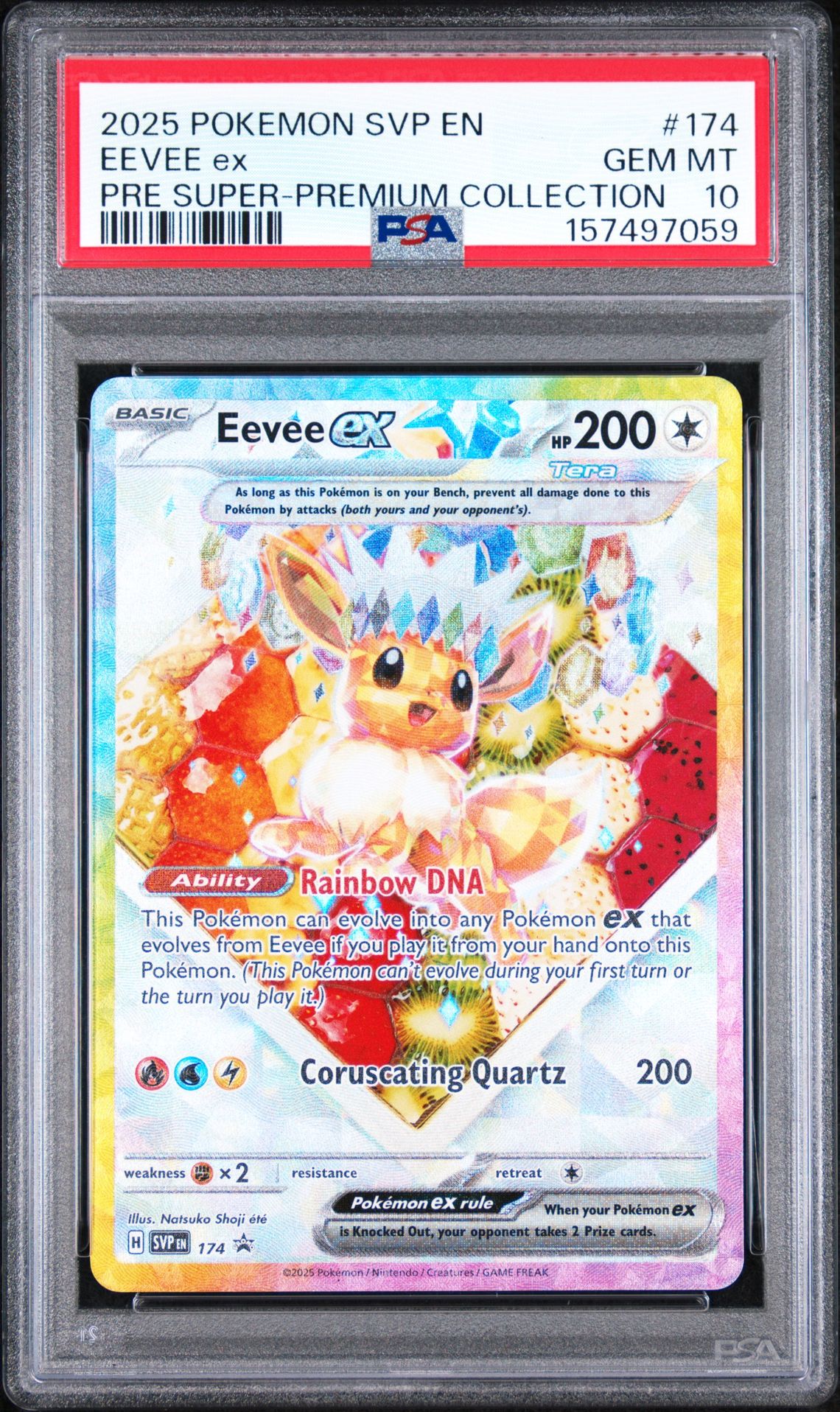 2025 Pokemon Svp En-Sv Black Star Promo Eevee Ex #174 (Pre Super-Premium Collection) Gem Mt 10 front
