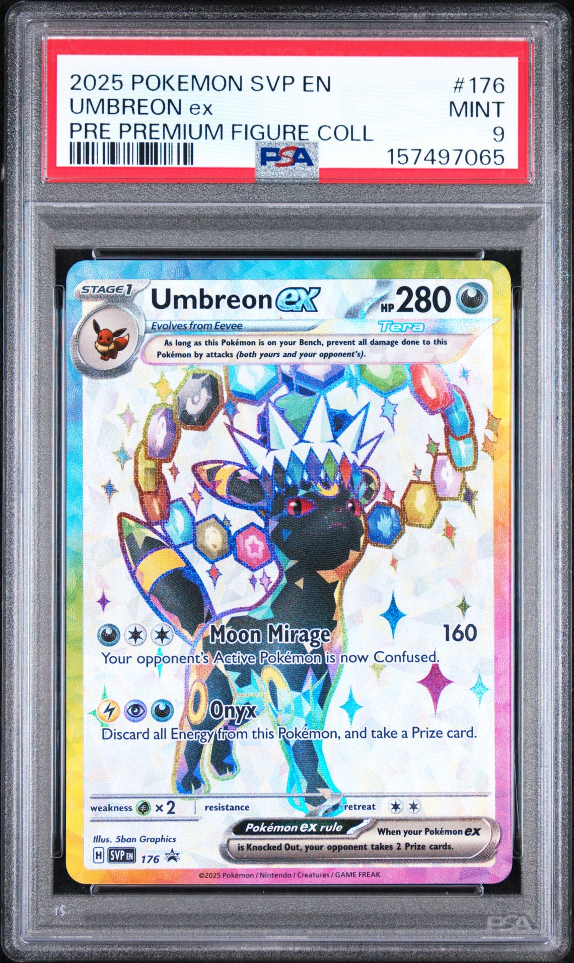 2025 Pokemon Svp En-Sv Black Star Promo Umbreon Ex #176 (Pre Premium Figure Coll) Mint 9 front