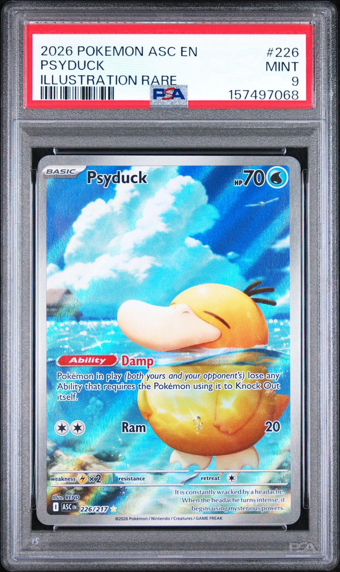2026 Pokemon Asc En-Ascended Heroes Psyduck #226 (Illustration Rare) Mint 9 front