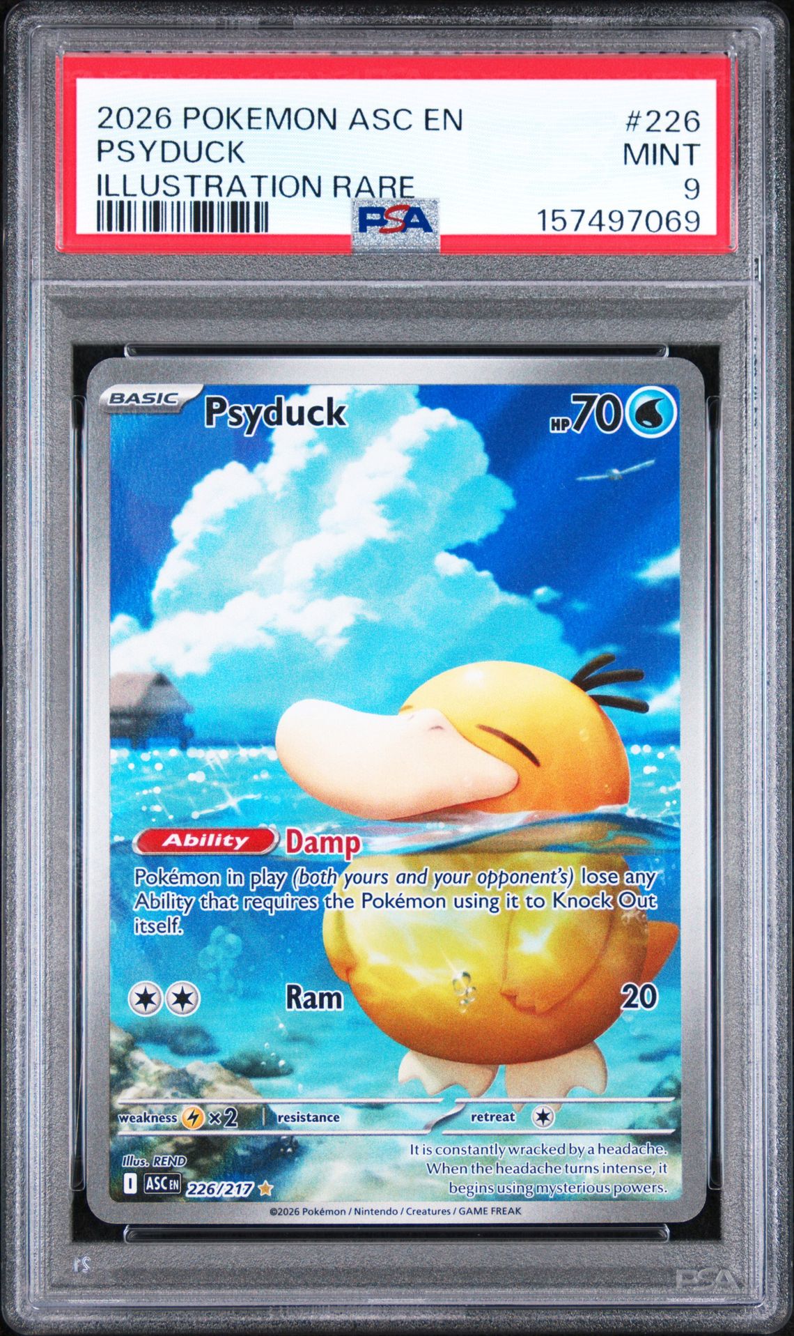 2026 Pokemon Asc En-Ascended Heroes Psyduck #226 (Illustration Rare) Mint 9 front
