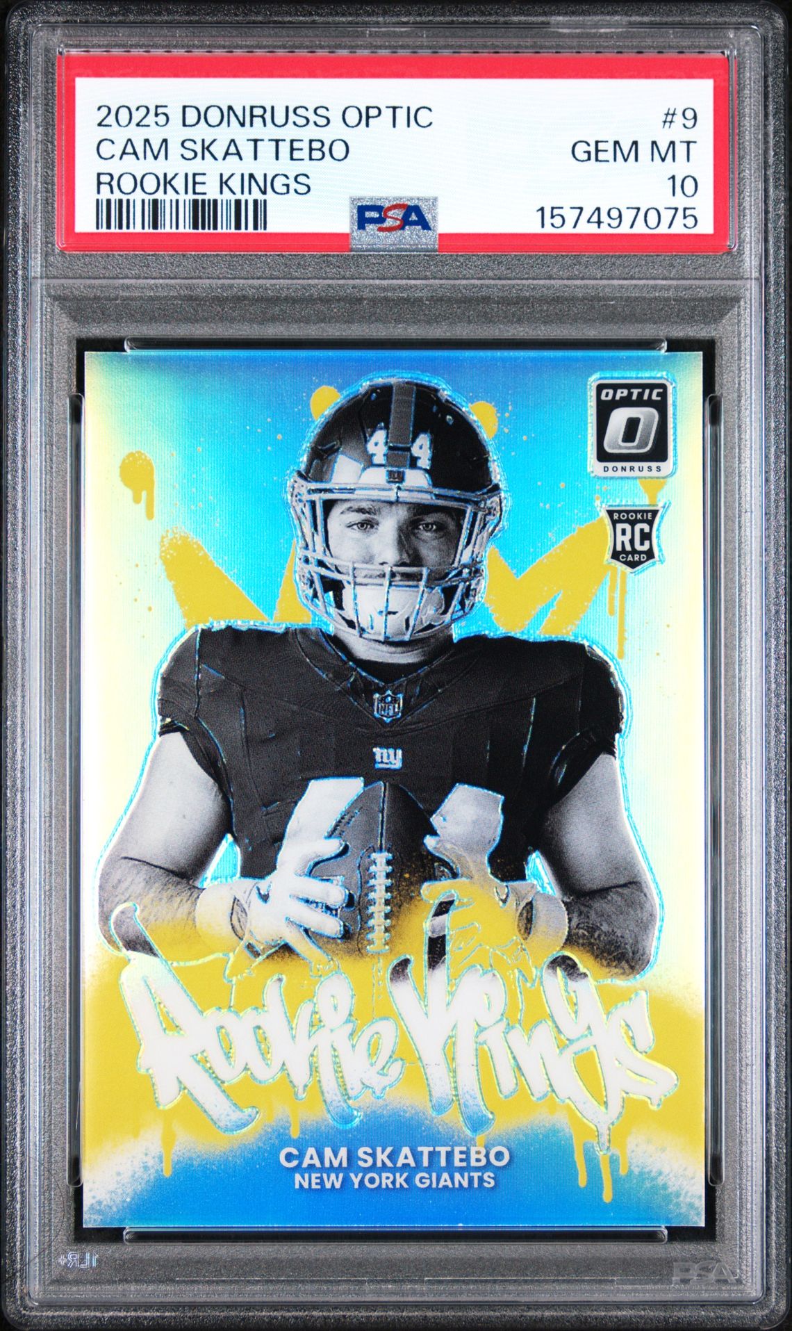 2025 Panini Donruss Optic Rookie Kings Cam Skattebo #9 Gem Mt 10 front
