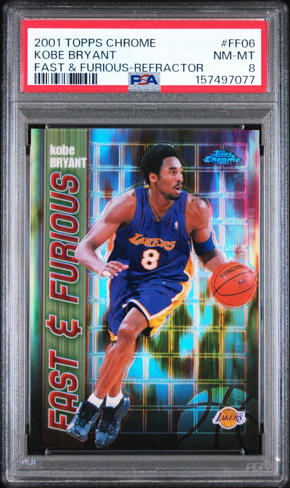 2001 Topps Chrome Fast & Furious Kobe Bryant #Ff06 (Fast & Furious-Refractor) Nm-Mt 8 front