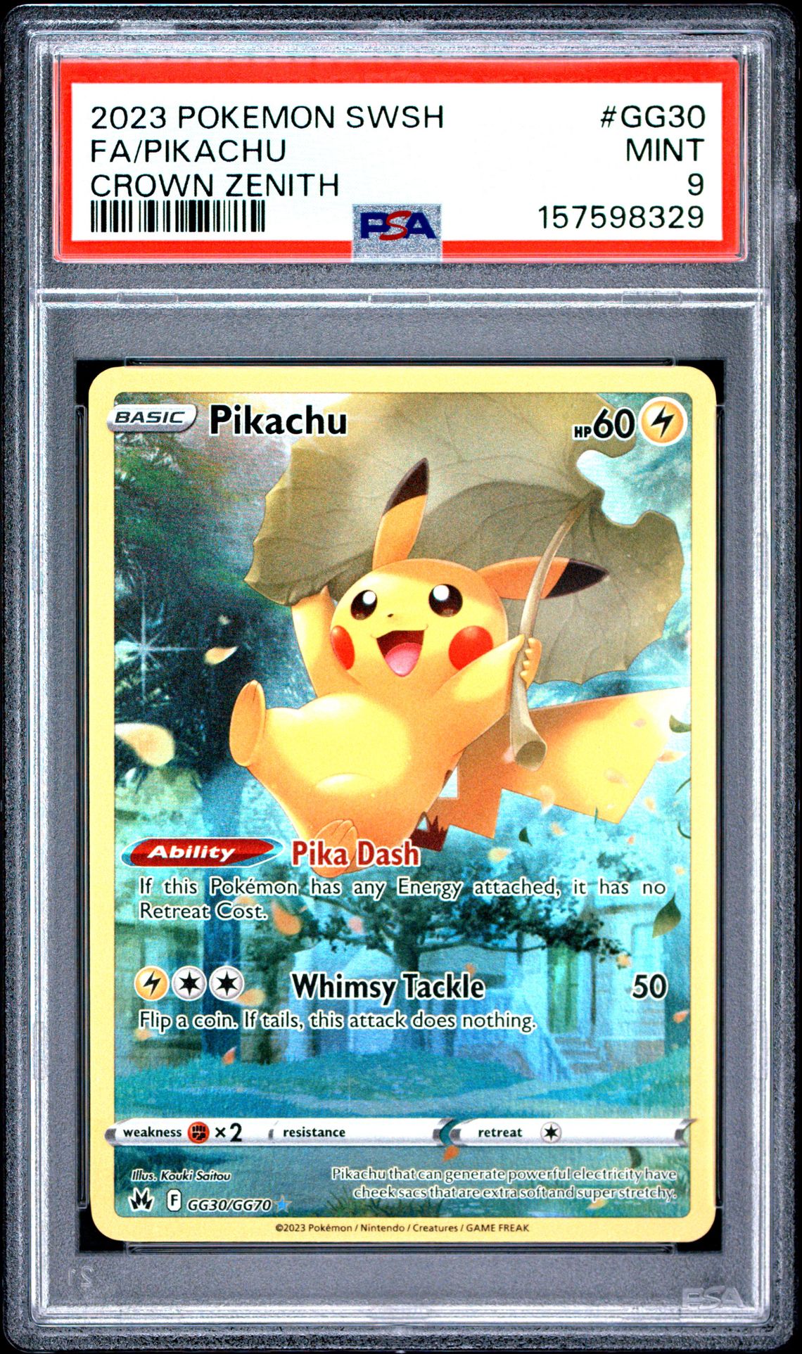 2023 Pokemon Sword And Shield Crown Zenith Fa/Pikachu #Gg30 (Crown Zenith) Mint 9 front