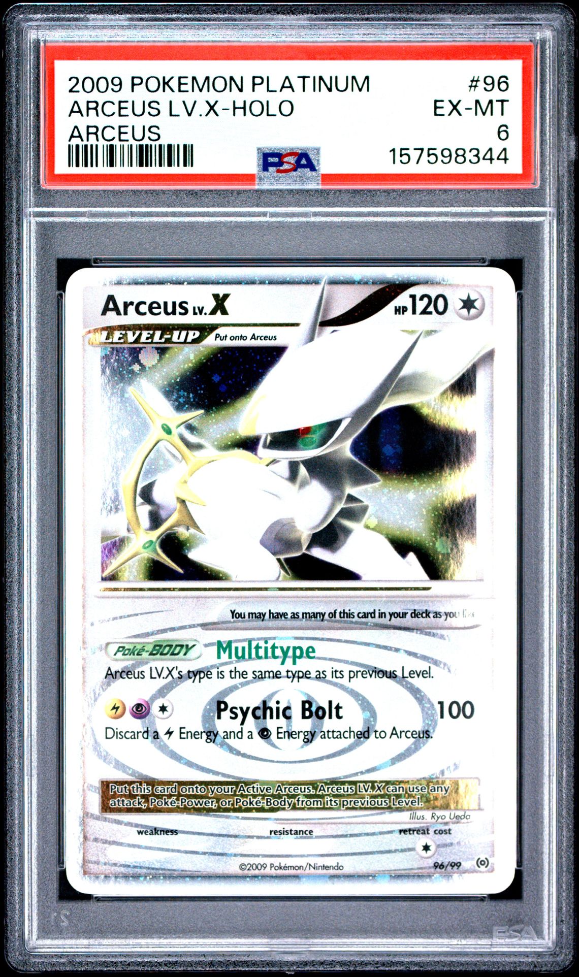2009 Pokemon Platinum Arceus Arceus Lv.x-Holo #96 (Arceus) Ex-Mt 6 front