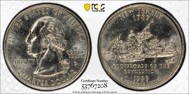 1999-D 25C New Jersey MS63