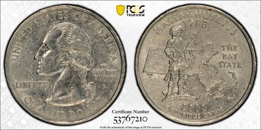 2000-P 25C Massachusetts AU53