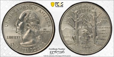 2001-D 25C Vermont MS62