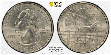 2001-P 25C Kentucky MS63