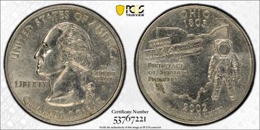 2002-D 25C Ohio AU55