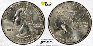 2002-D 25C Louisiana MS63