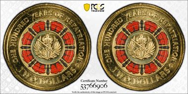 2019-C $2 100 Years of Repatriation Colorized MS68
