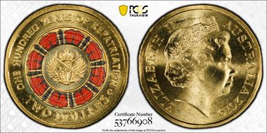 2019-C $2 100 Years of Repatriation Colorized MS68