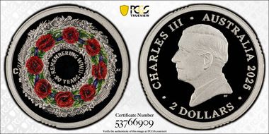 2025-C $2 Remembering WWII Colorized  Ag PR70DCAM
