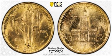 1926 $2.50 Sesquicentennial MS63
