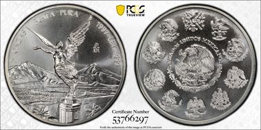 1997-Mo 5 Onza Libertad Ag MS68
