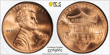 2023 1C Shield, Extra "V" MS65RD