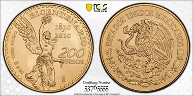 2010-Mo 200 P Bicentenary KM-932  Au MS70