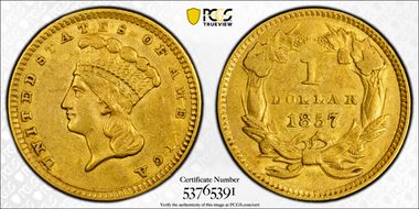 1857 G$1 AU55