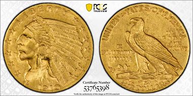 1910 $2.50 MS62