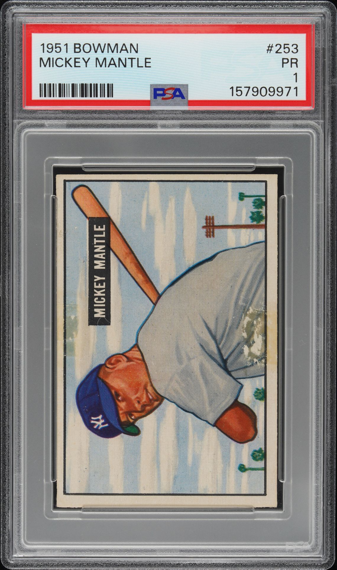 1951 Bowman BOWMAN #253 Mickey Mantle front