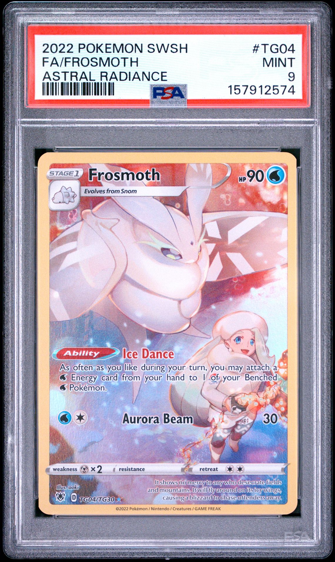 2022 Pokemon Sword & Shield Astral Radiance Fa/Frosmoth #Tg04 (Astral Radiance) Mint 9 front