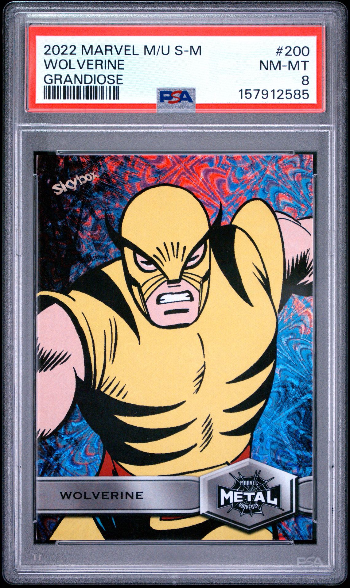 2022 Skybox Marvel Metal Universe Spider-Man Wolverine #200 (Grandiose) Nm-Mt 8 front