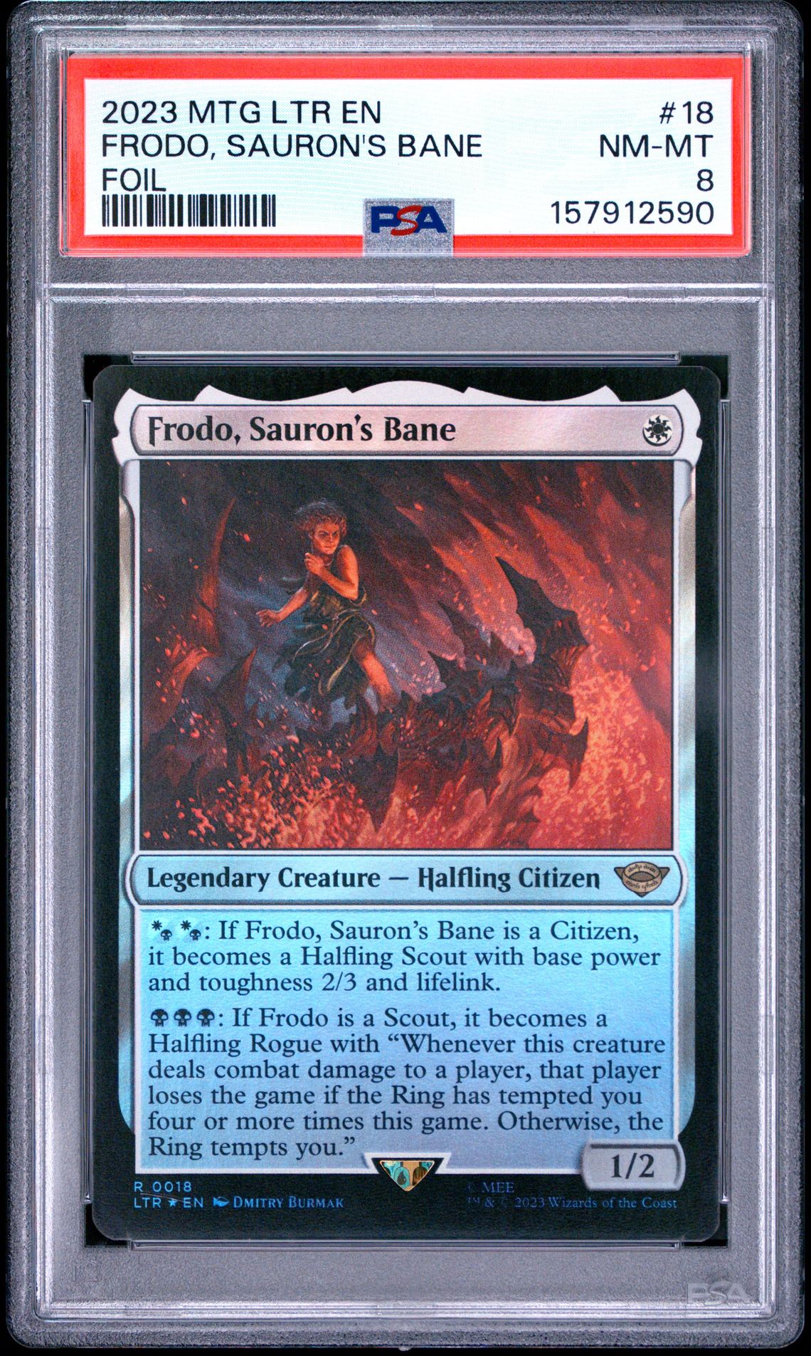 2023 Magic The Gathering The Lord Of The Rings: Tales Of Middle-Earth Frodo, Sauron's Bane #18 (Foil) Nm-Mt 8 front