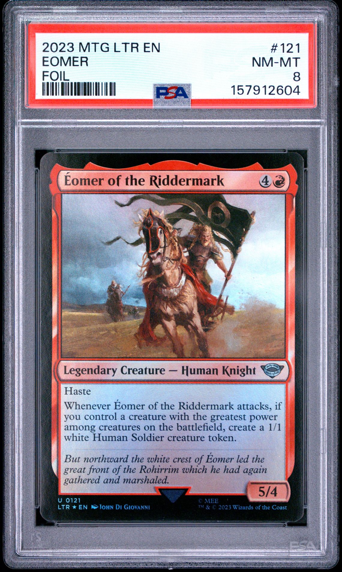 2023 Magic The Gathering The Lord Of The Rings: Tales Of Middle-Earth Eomer #121 (Foil) Nm-Mt 8 front