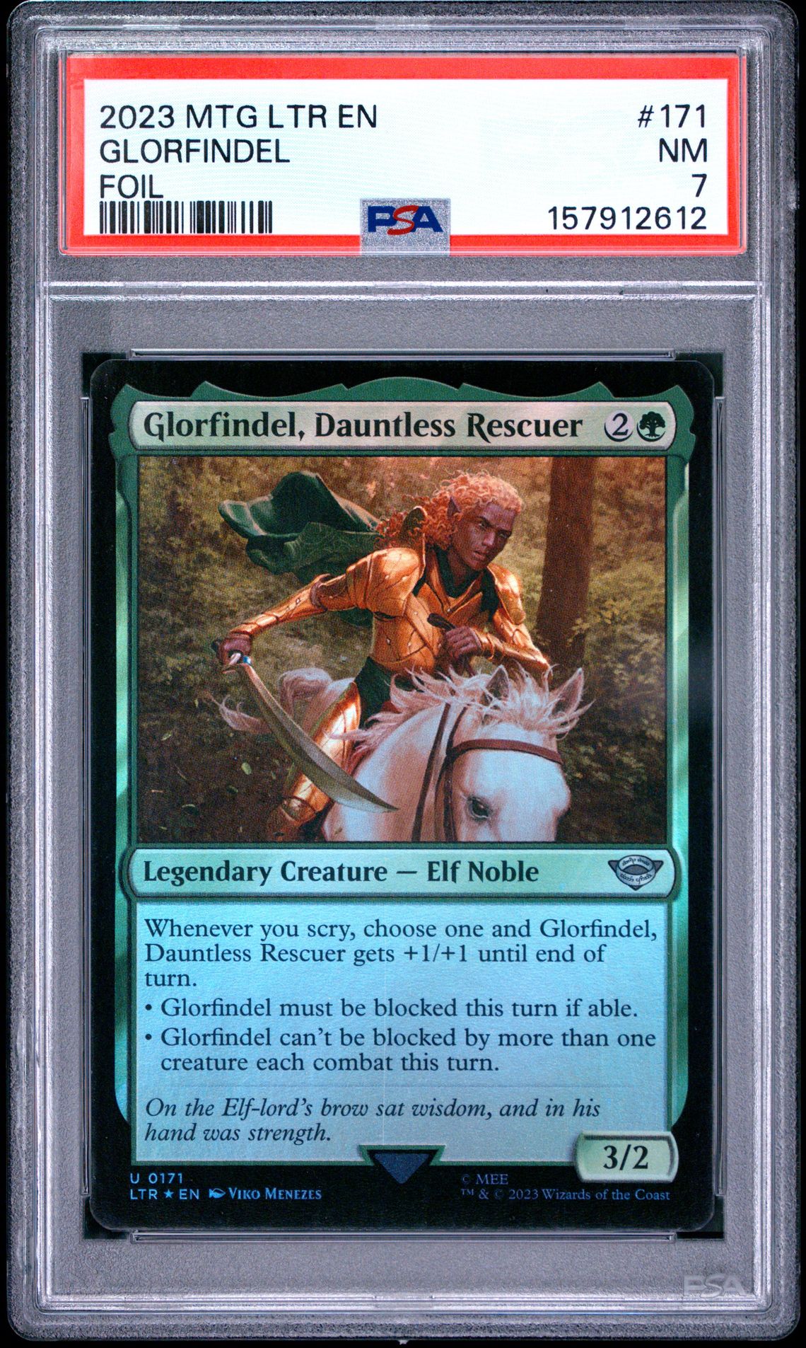 2023 Magic The Gathering The Lord Of The Rings: Tales Of Middle-Earth Glorfindel #171 (Foil) Nm 7 front