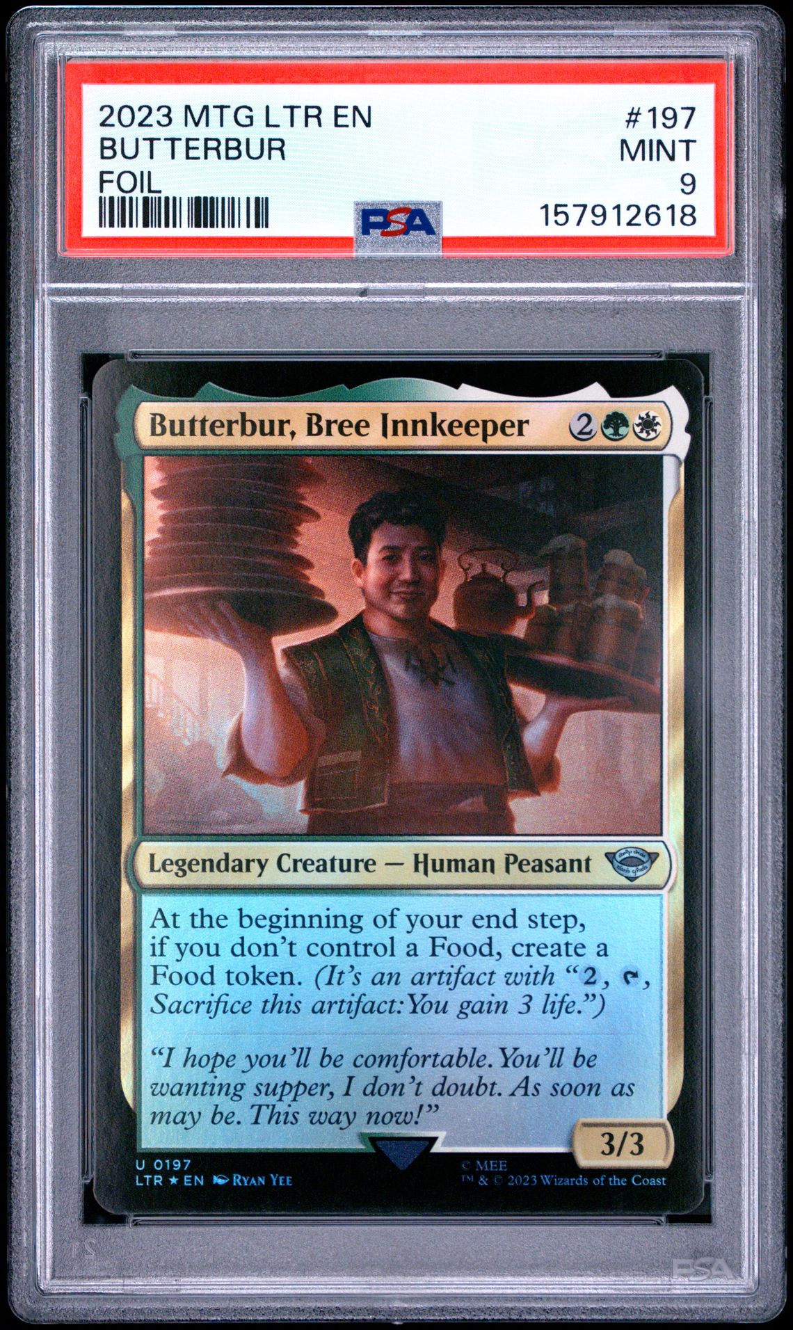 2023 Magic The Gathering The Lord Of The Rings: Tales Of Middle-Earth Butterbur #197 (Foil) Mint 9 front