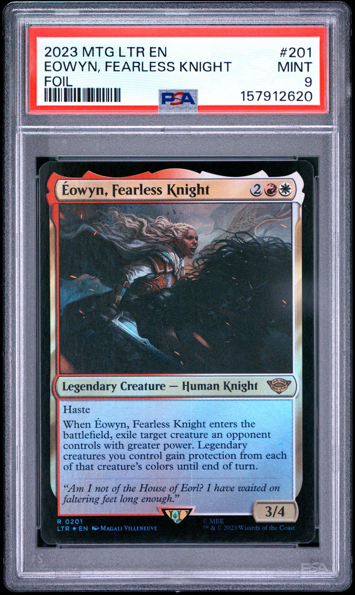 2023 Magic The Gathering The Lord Of The Rings: Tales Of Middle-Earth Eowyn, Fearless Knight #201 (Foil) Mint 9 front