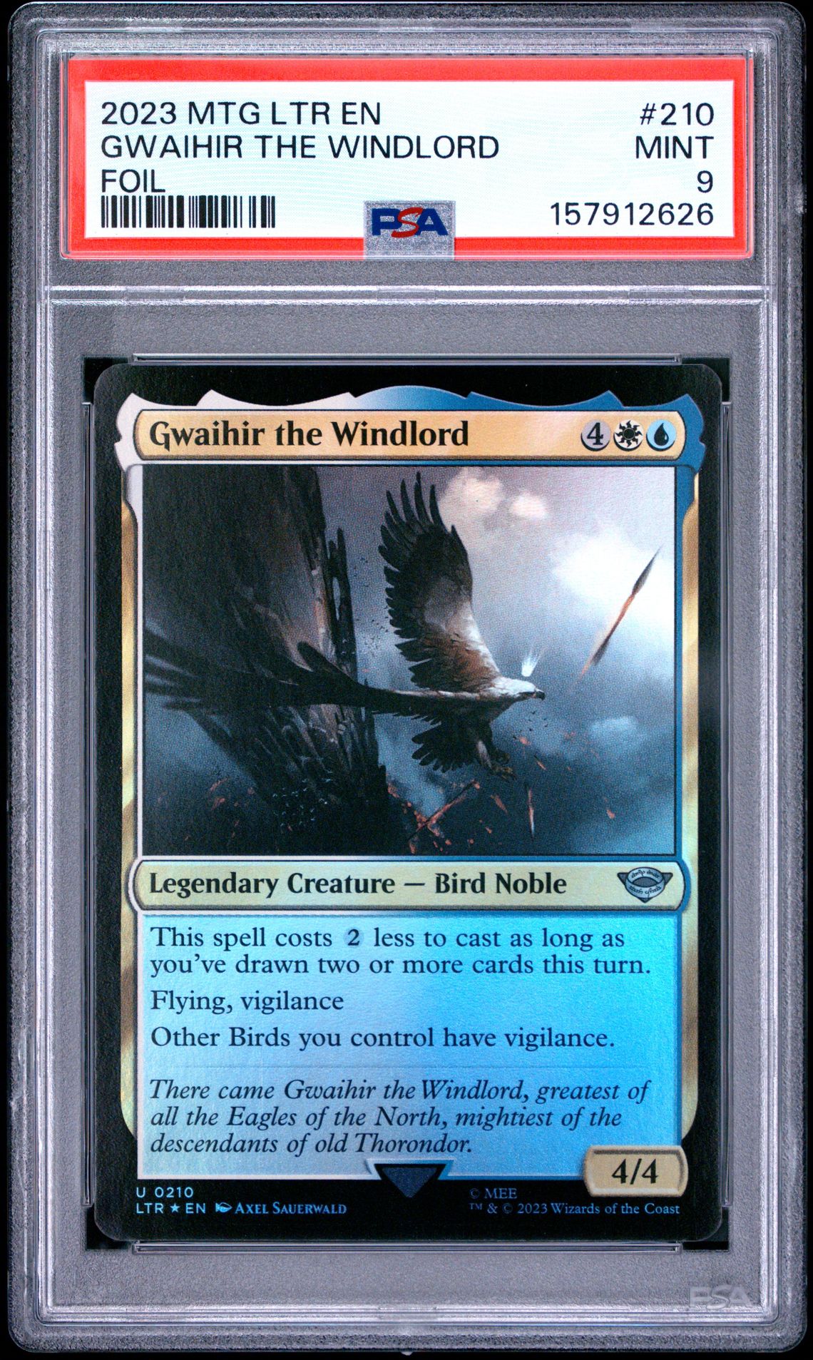 2023 Magic The Gathering The Lord Of The Rings: Tales Of Middle-Earth Gwaihir The Windlord #210 (Foil) Mint 9 front