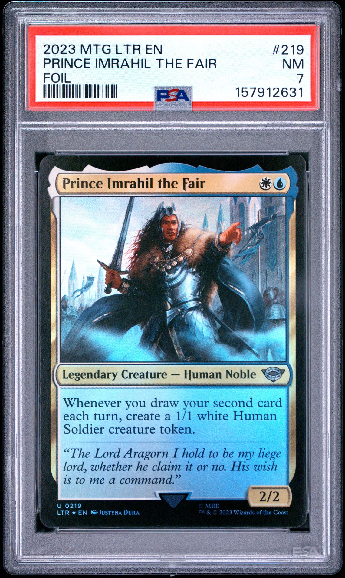 2023 Magic The Gathering The Lord Of The Rings: Tales Of Middle-Earth Prince Imrahil The Fair #219 (Foil) Nm 7 front