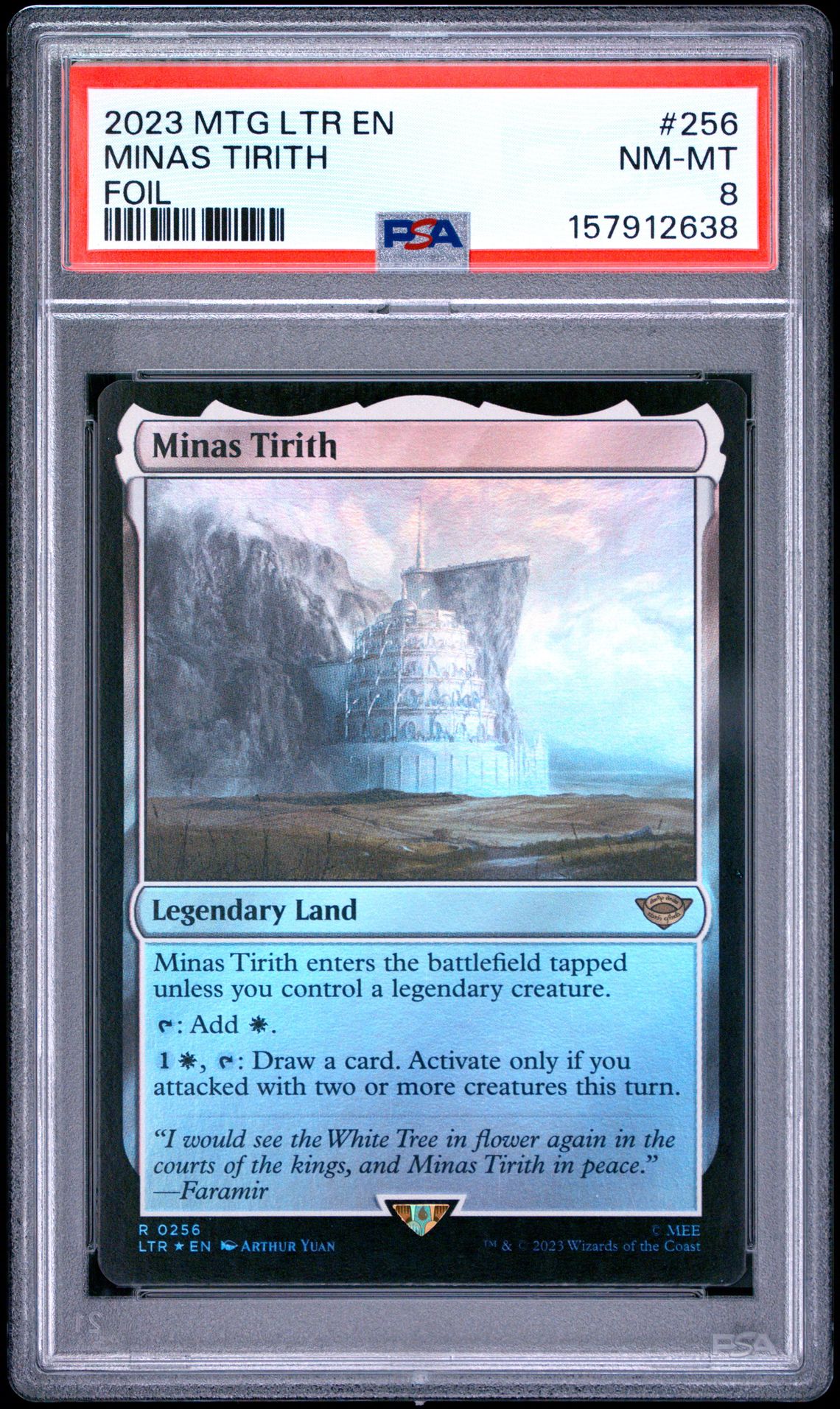 2023 Magic The Gathering The Lord Of The Rings: Tales Of Middle-Earth Minas Tirith #256 (Foil) Nm-Mt 8 front