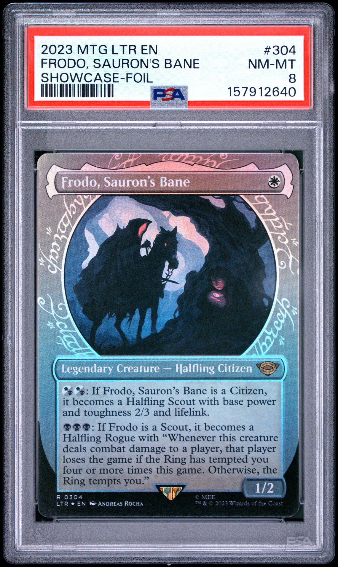 2023 Magic The Gathering The Lord Of The Rings: Tales Of Middle-Earth Frodo, Sauron's Bane #304 (Showcase-Foil) Nm-Mt 8 front