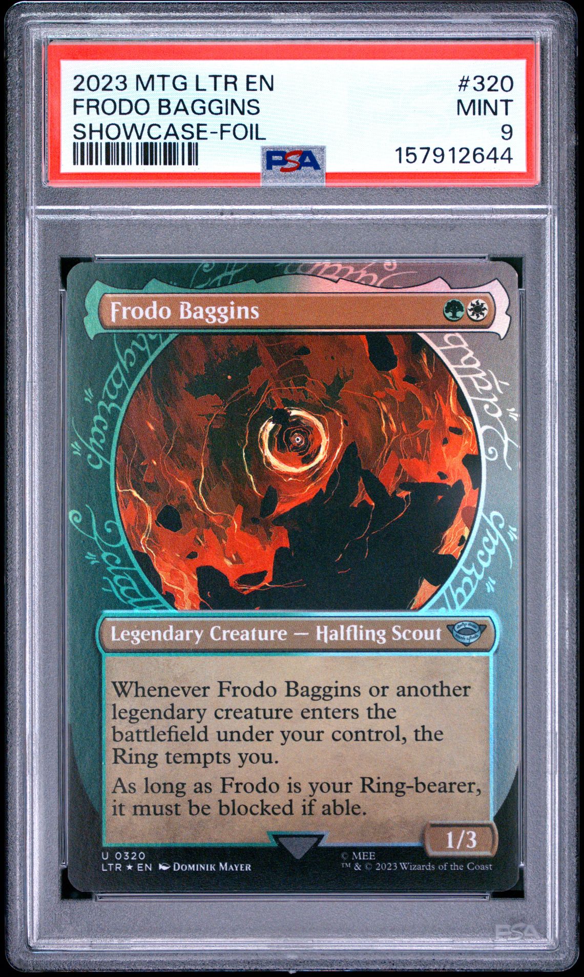 2023 Magic The Gathering The Lord Of The Rings: Tales Of Middle-Earth Frodo Baggins #320 (Showcase-Foil) Mint 9 front