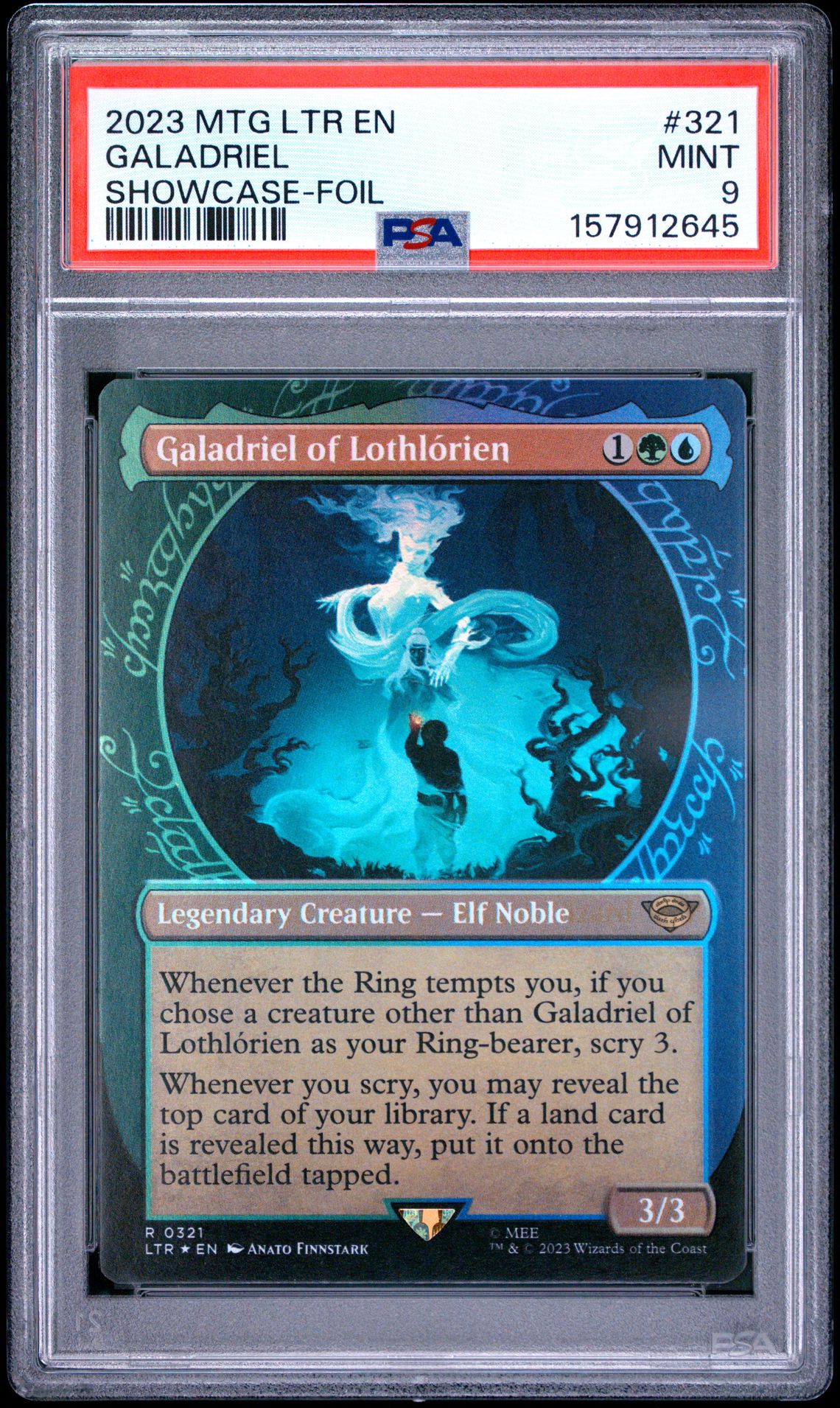 2023 Magic The Gathering The Lord Of The Rings: Tales Of Middle-Earth Galadriel #321 (Showcase-Foil) Mint 9 front
