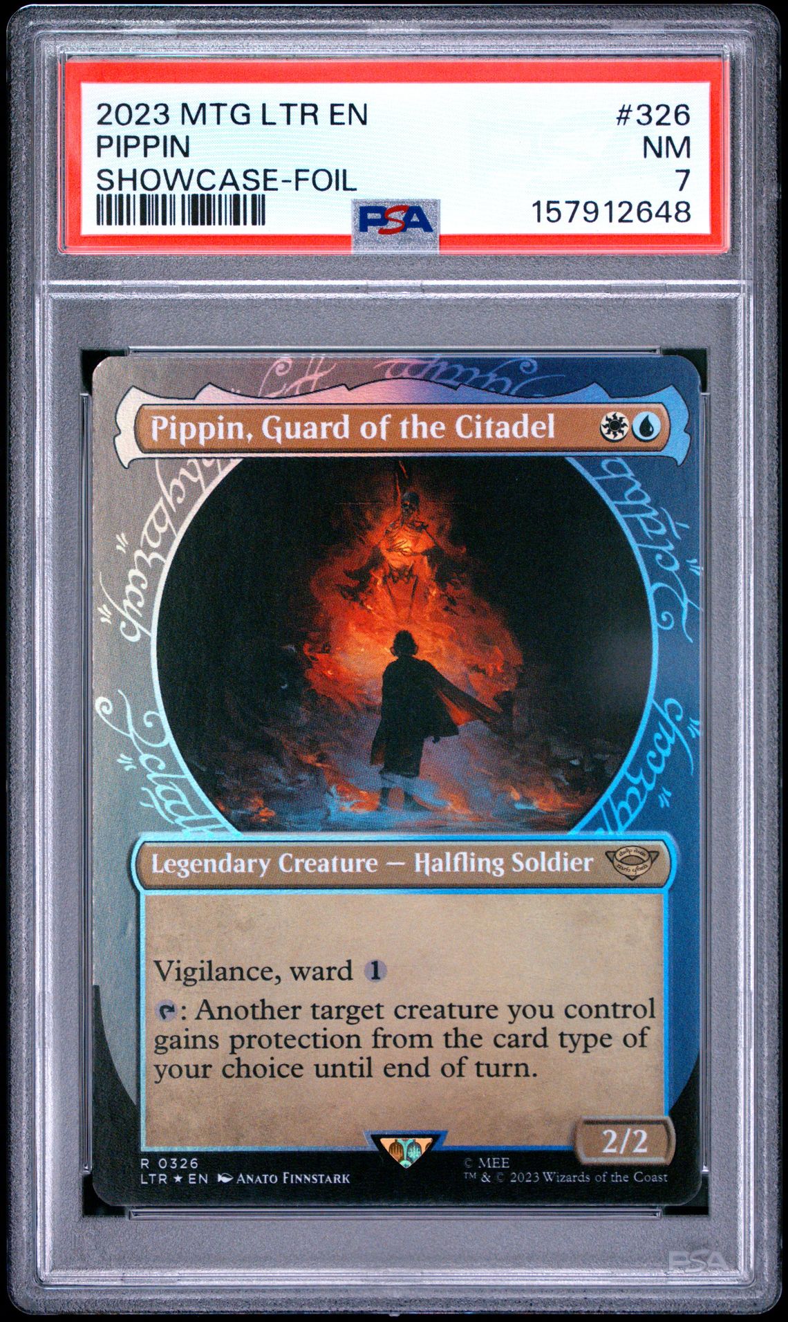 2023 Magic The Gathering The Lord Of The Rings: Tales Of Middle-Earth Pippin #326 (Showcase-Foil) Nm 7 front