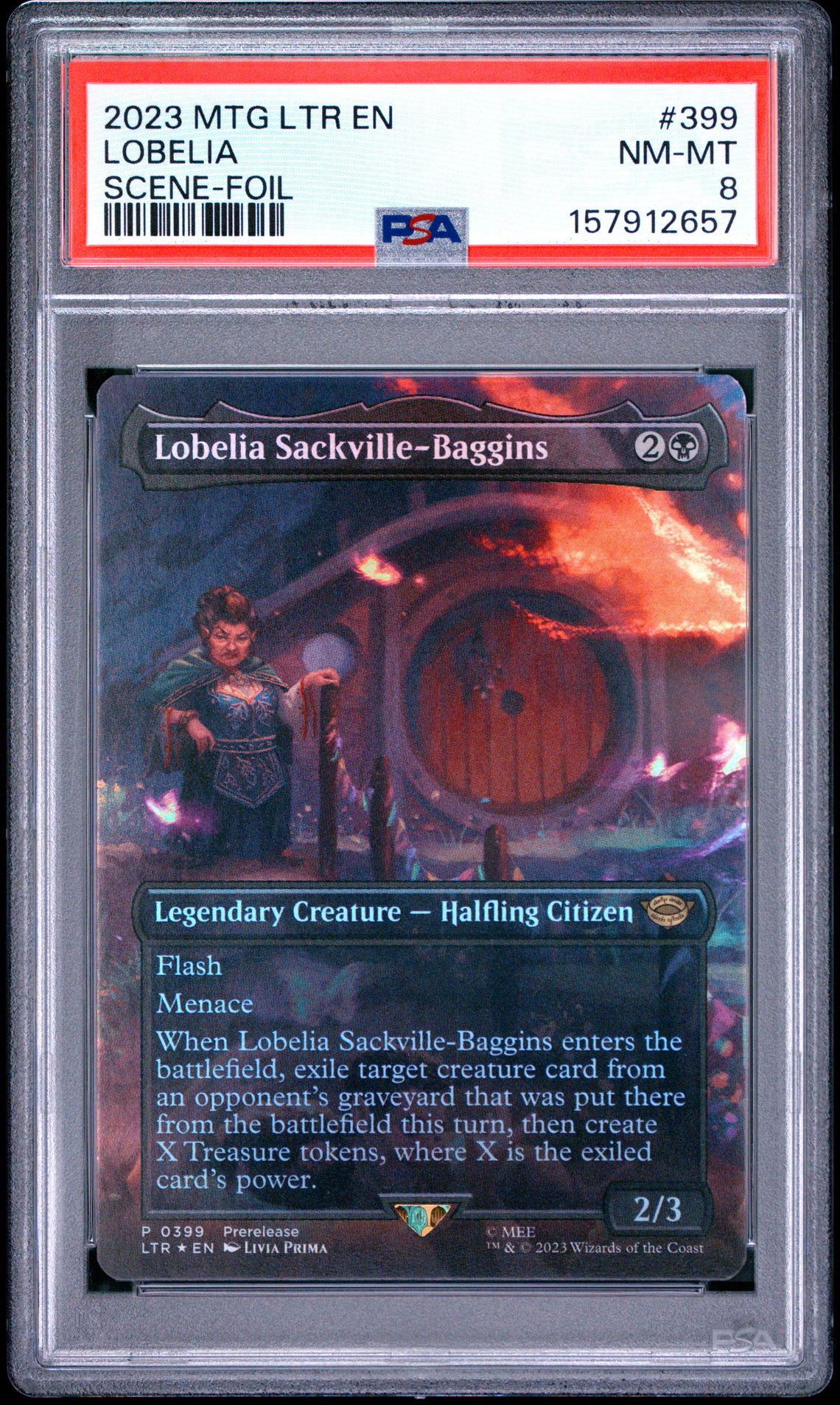 2023 Magic The Gathering The Lord Of The Rings: Tales Of Middle-Earth Lobelia #399 (Scene-Foil) Nm-Mt 8 front