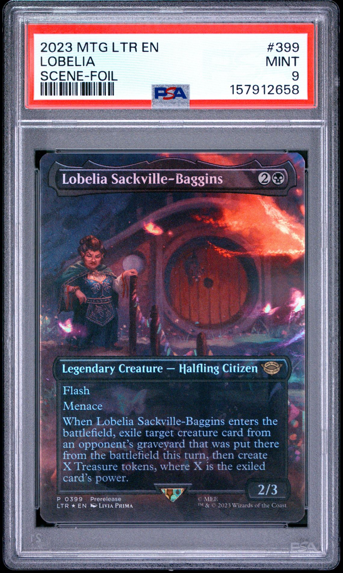 2023 Magic The Gathering The Lord Of The Rings: Tales Of Middle-Earth Lobelia #399 (Scene-Foil) Mint 9 front
