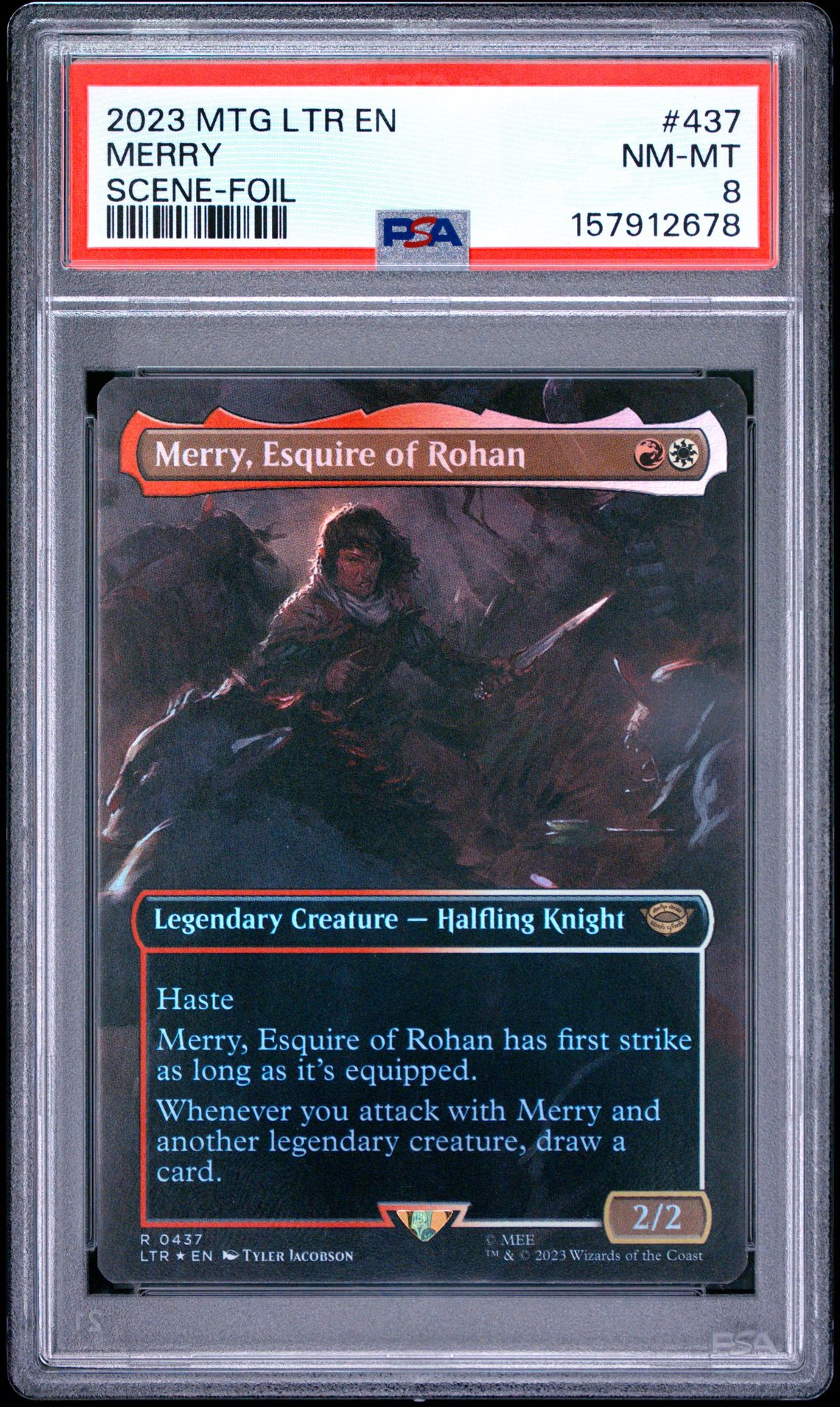 2023 Magic The Gathering The Lord Of The Rings: Tales Of Middle-Earth Merry #437 (Scene-Foil) Nm-Mt 8 front