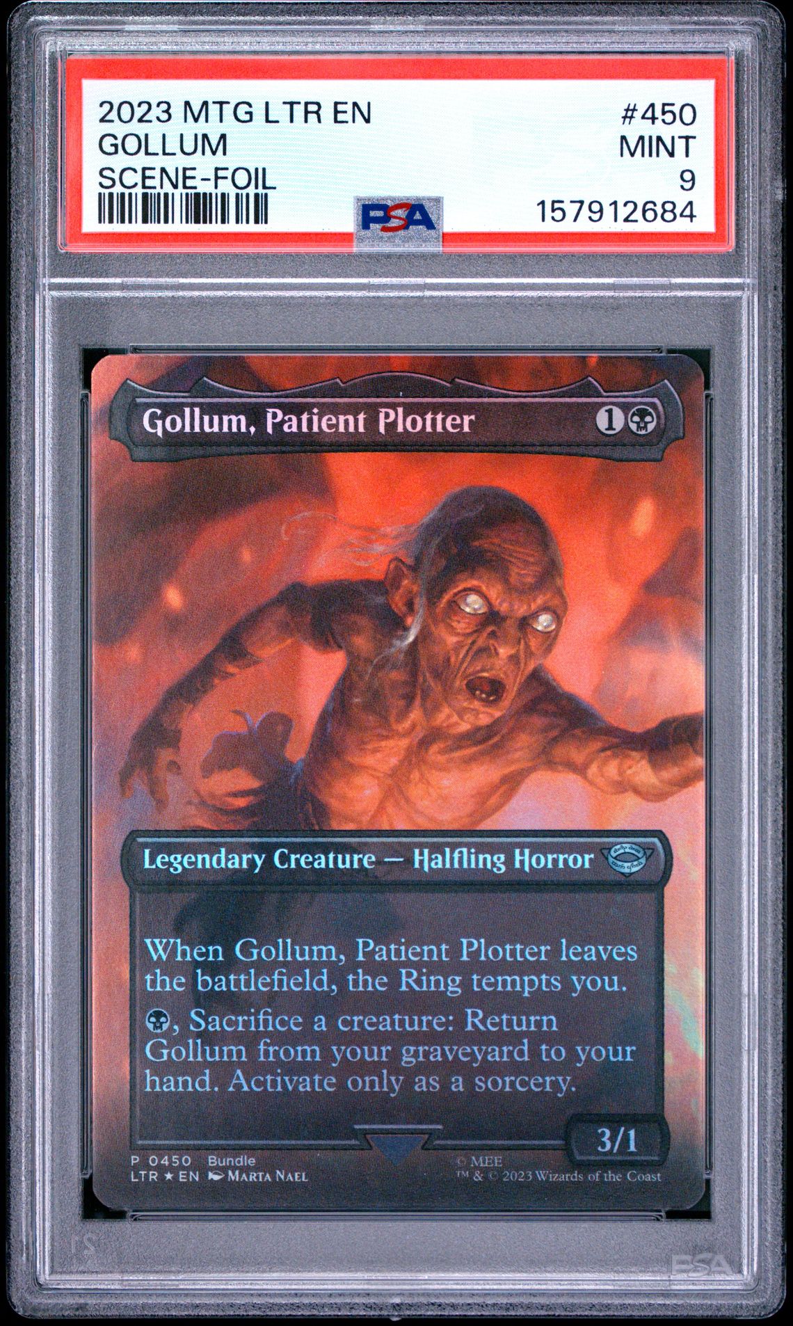 2023 Magic The Gathering The Lord Of The Rings: Tales Of Middle-Earth Gollum #450 (Scene-Foil) Mint 9 front