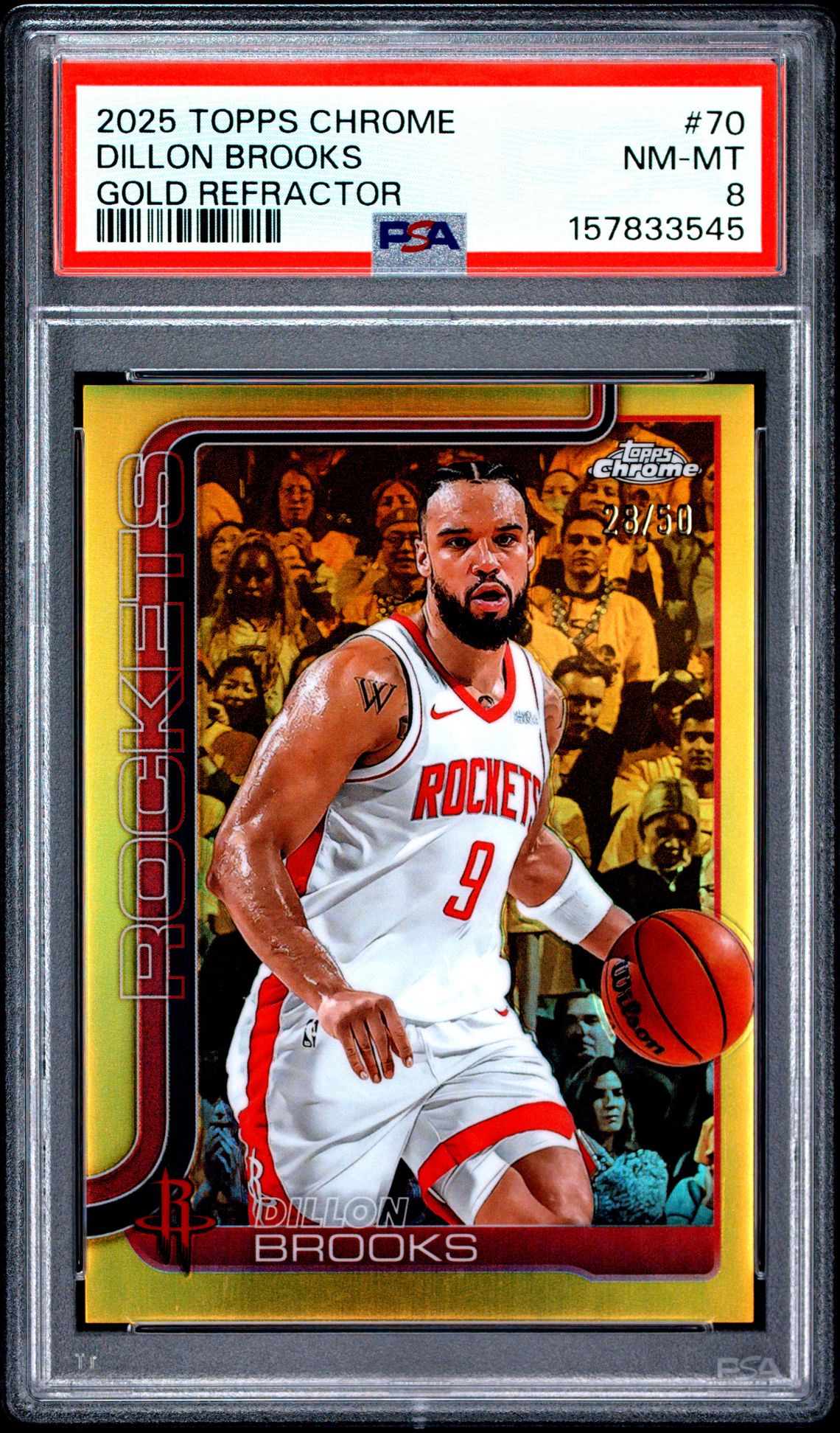 2025 Topps Chrome Dillon Brooks #70 (Gold Refractor) Nm-Mt 8 front