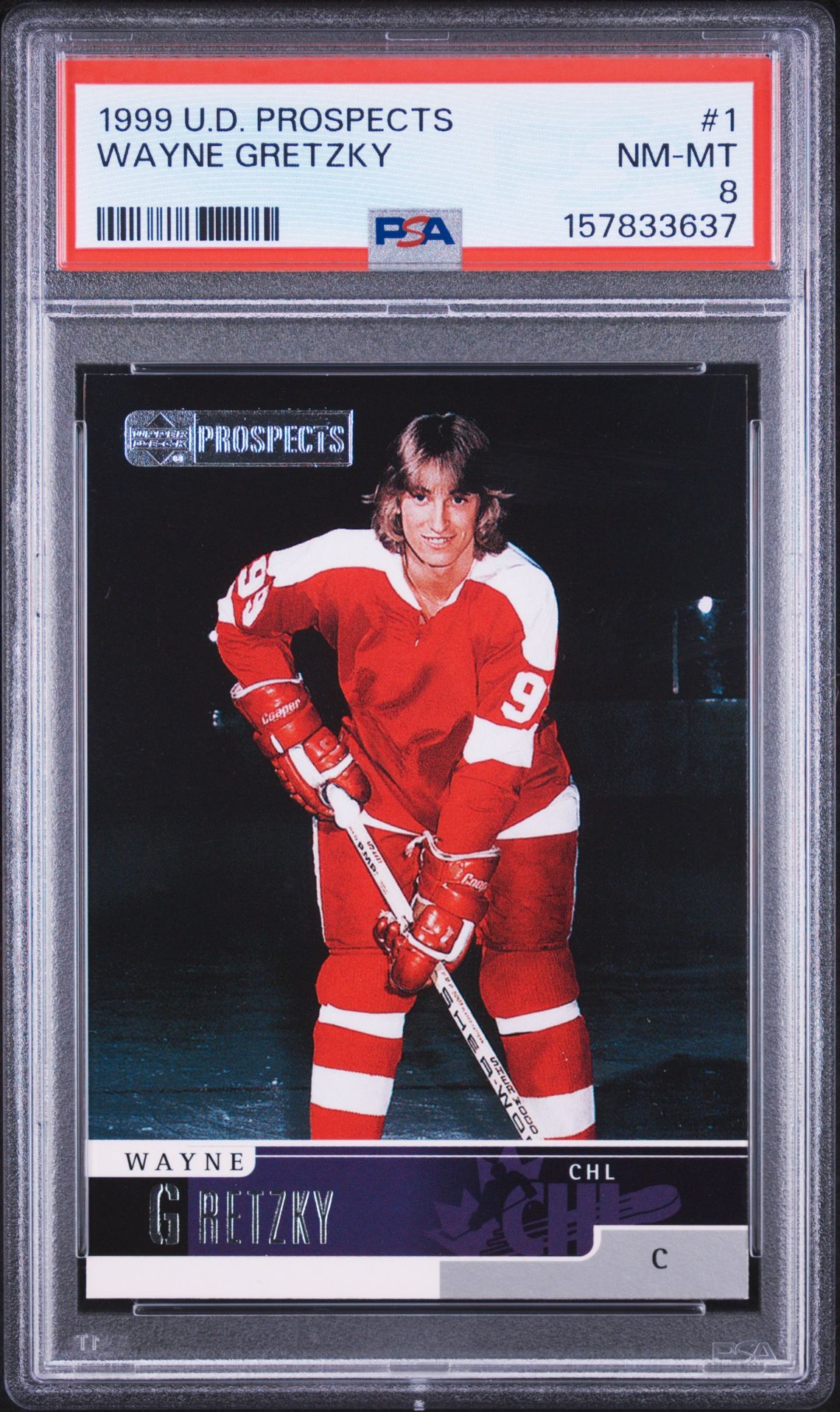 1999 Upper Deck Prospects Wayne Gretzky #1 Nm-Mt 8 front