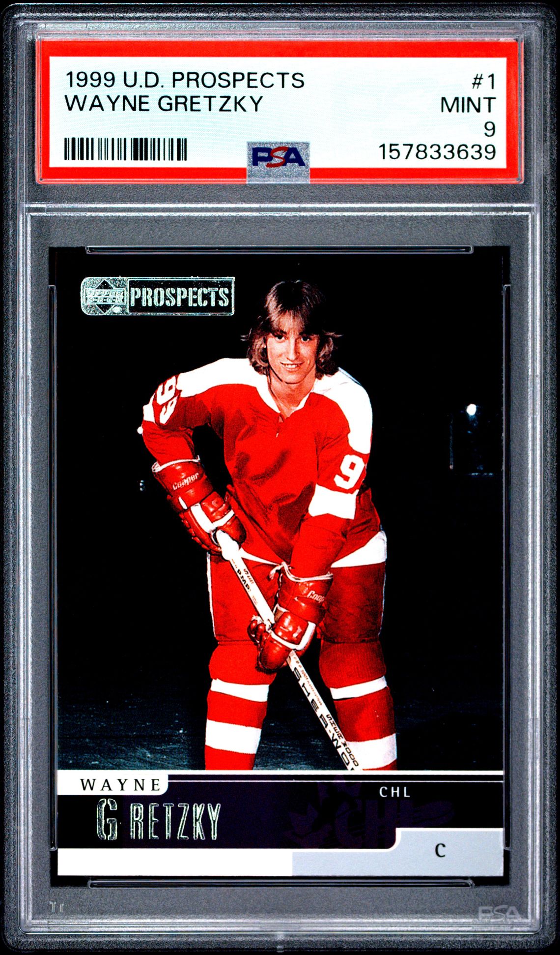 1999 Upper Deck Prospects Wayne Gretzky #1 Mint 9 front