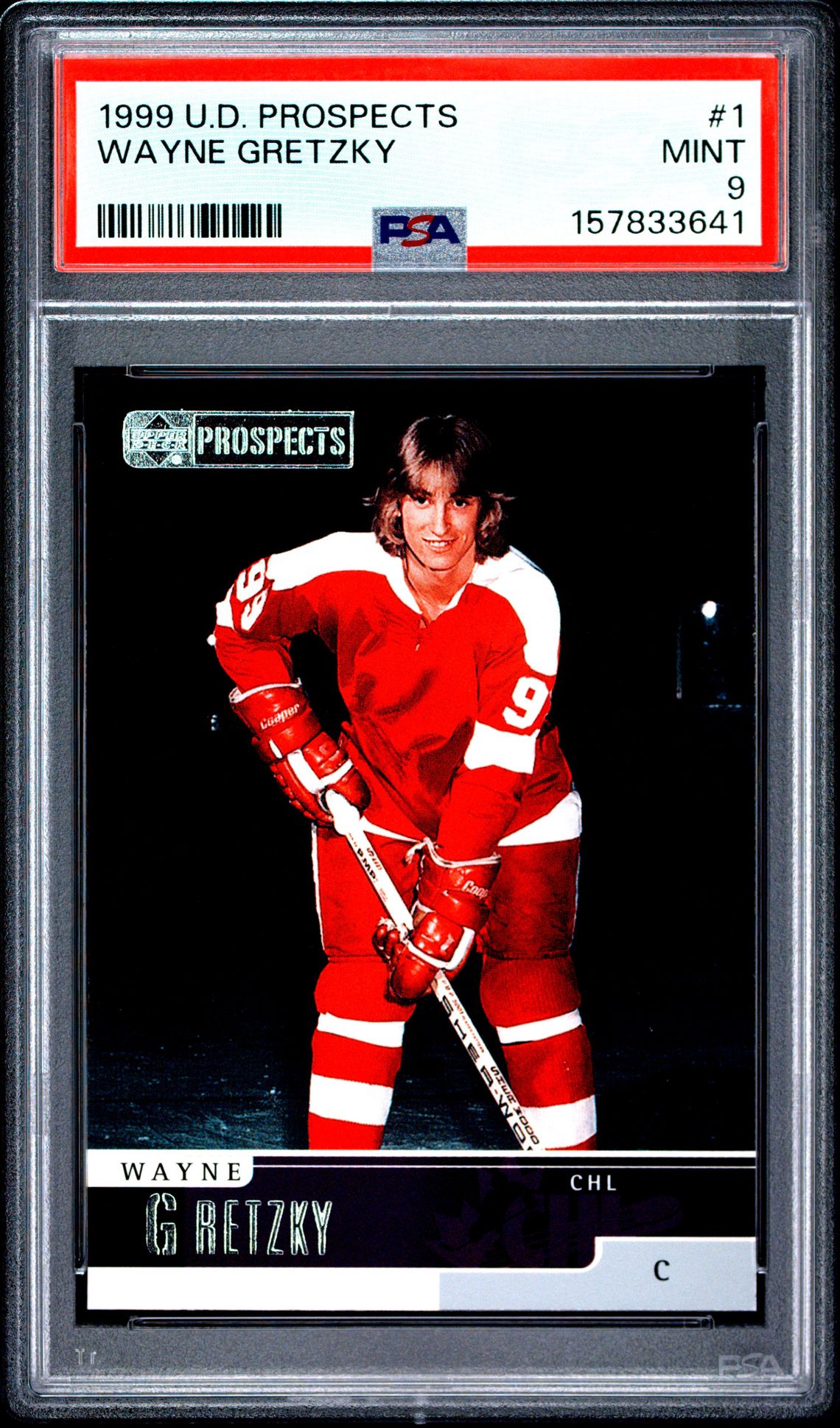 1999 Upper Deck Prospects Wayne Gretzky #1 Mint 9 front