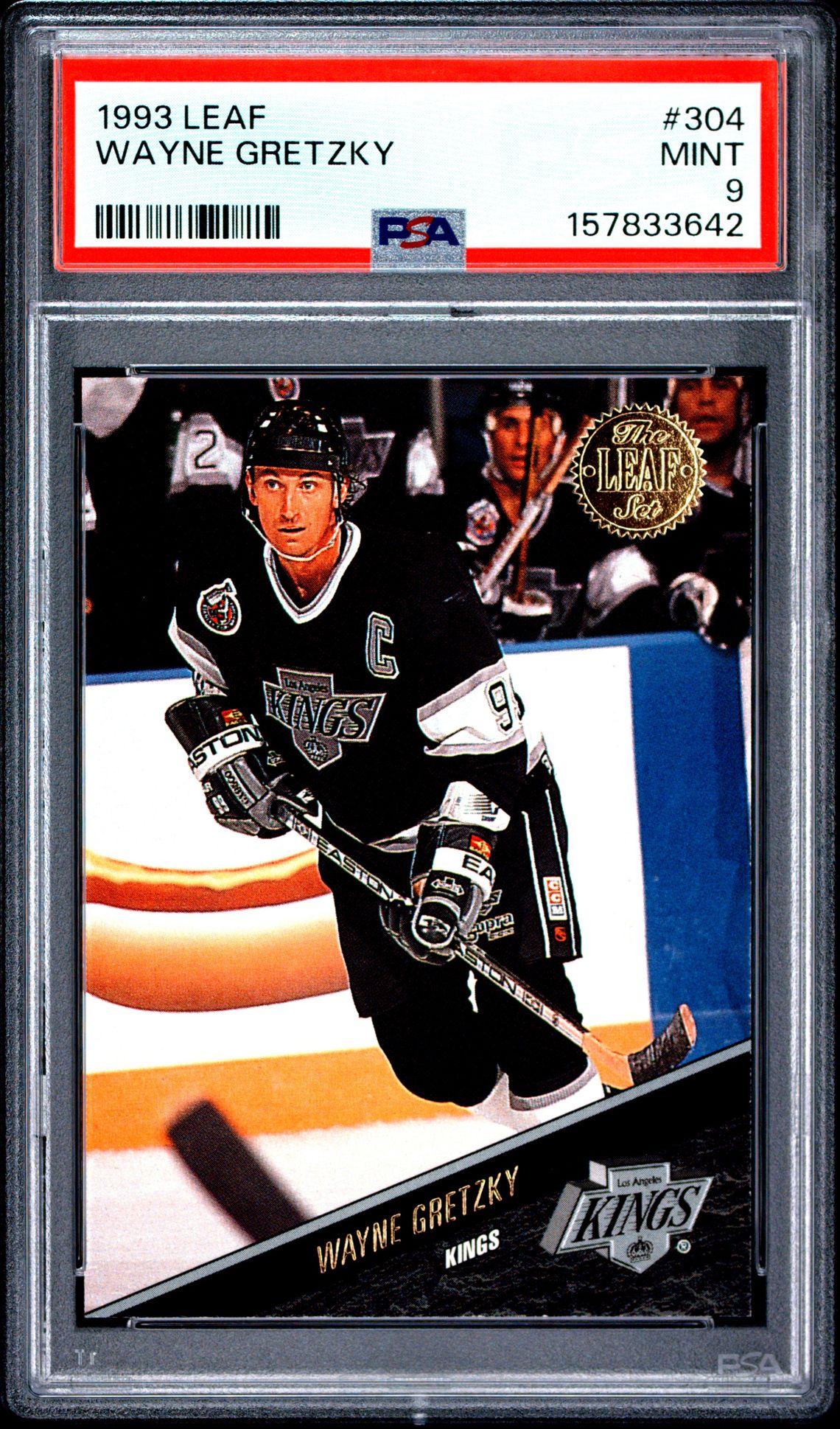 1993 Leaf Wayne Gretzky #304 Mint 9 front