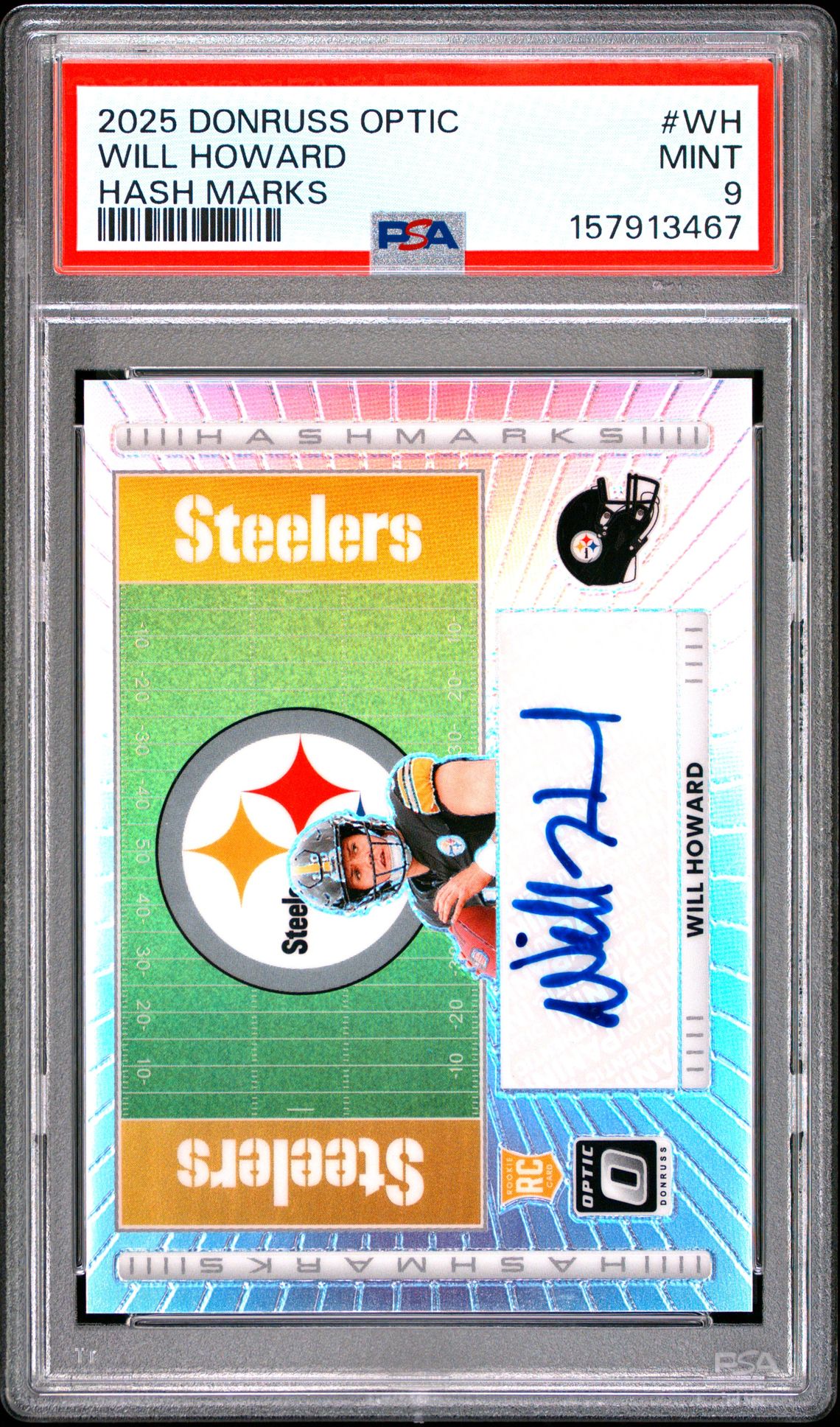 2025 Panini Donruss Optic Hash Marks Will Howard #Wh Mint 9 front