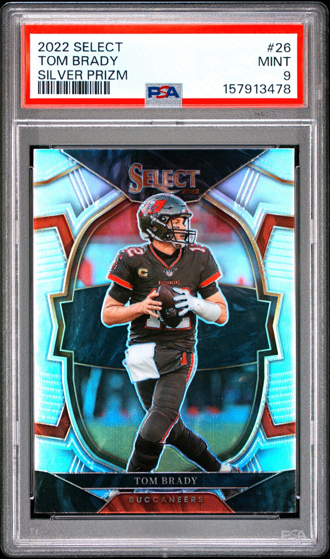 2022 Panini Select Tom Brady #26 (Silver Prizm) Mint 9 front